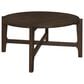 Pacific Landing Cota Round Coffee Table in Dark Brown, , large