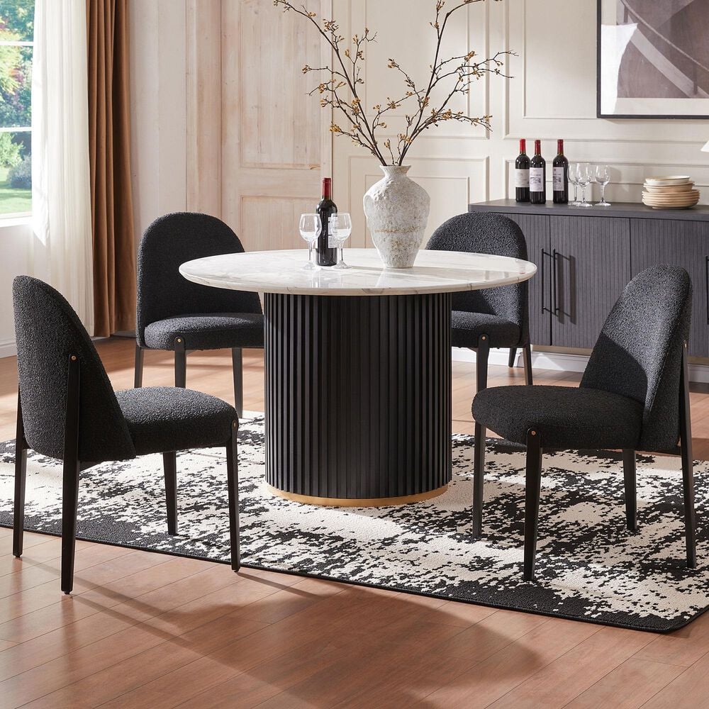 Morden Fort Boucle Side Chair in Black (Set of 4), , large