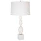 Uttermost Regalia Table Lamp in Beaded White and Antique Brushed Brass, , large