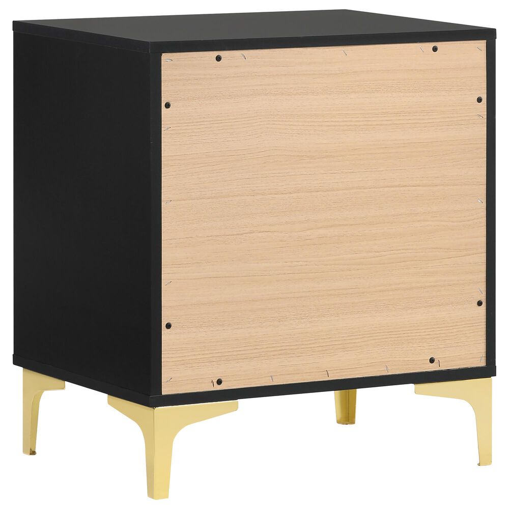 Pacific Landing Kendall 4-Piece Queen Upholstered Bedroom Set in Black and Gold, , large