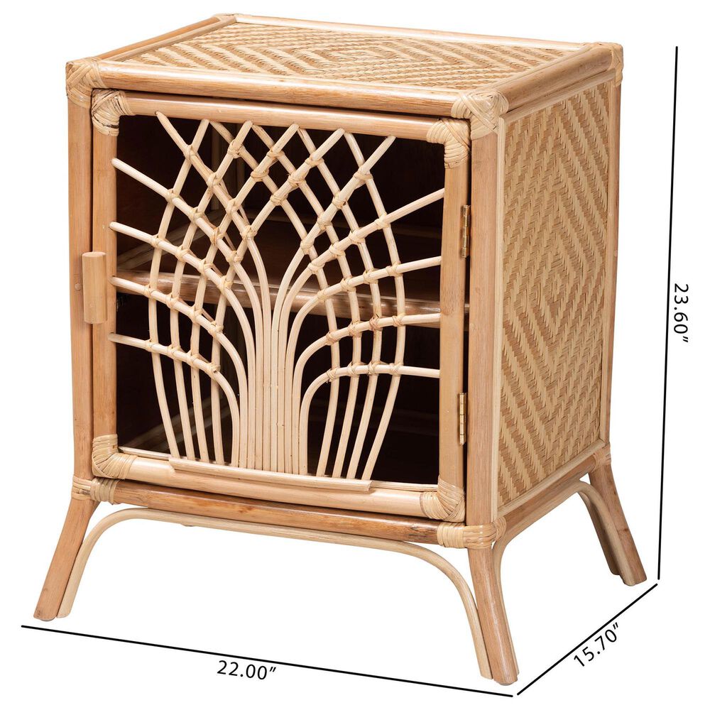 Baxton Studio Danna 2-Shelf Nightstand in Natural Brown, , large