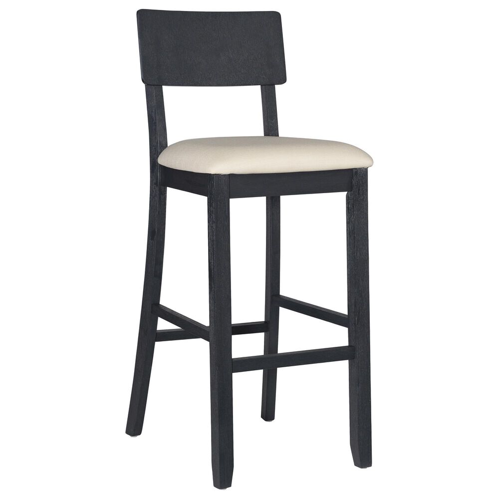 Linon Home Decor Jorissen Bar Stool in Dark Charcoal, , large