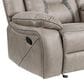 Steve Silver Tyson Manual Reclining Glider Console Loveseat in Grey, , large
