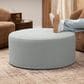Jaxx Candler Boucle Fabric Ottoman in Silver, , large