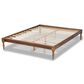 Baxton Studio Romy King Platform Bed Frame in Ash Walnut, , large