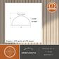 Vaxcel Devon 1-Light Semi Flush Mount in Matte Black and Satin Brass, , large