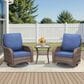 Hearth and Haven 3-Piece Outdoor Bistro Set with Swivel Gliders Rocker in Blue, , large