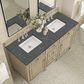 James Martin Vanities Lorelai 60" Double Vanity in Whitewashed Oak with 3 cm Parisien Bleu Quartz Top, , large