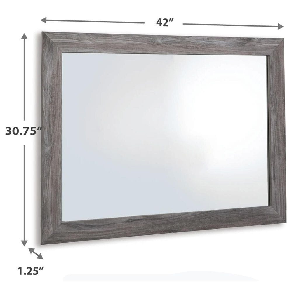 Ashley Bronyan Bedroom Dresser Mirror in Dark Gray, , large