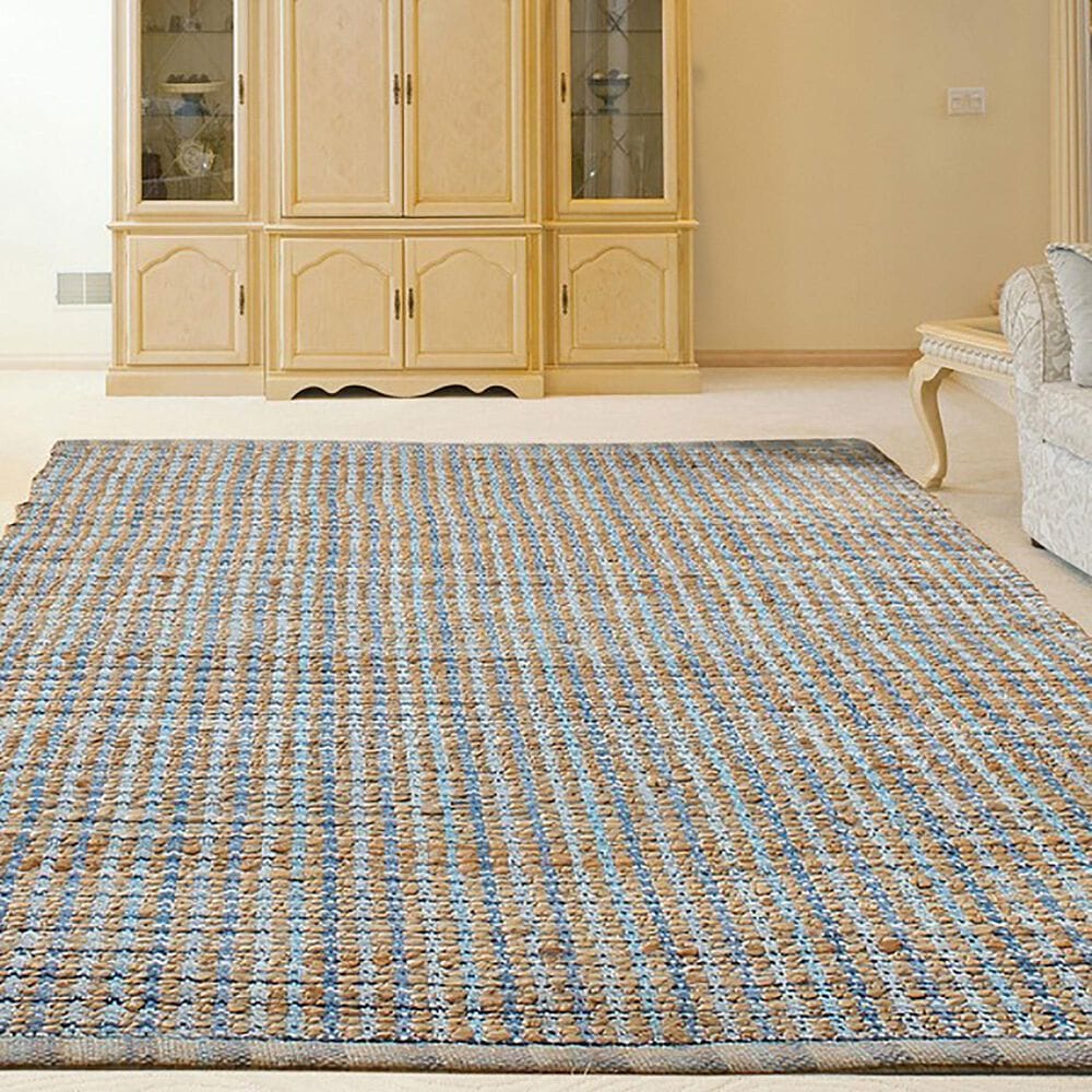 L&amp;R Resources Natural Fiber 03305 9&#39; x 12&#39; Navy Area Rug, , large