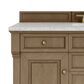 James Martin Vanities Brookfield 60" Single Bathroom Vanity in Pecan with 3 cm Eternal Jasmine Pearl Quartz Top, Rectangle Sink and FreePower Wireless Charger, , large