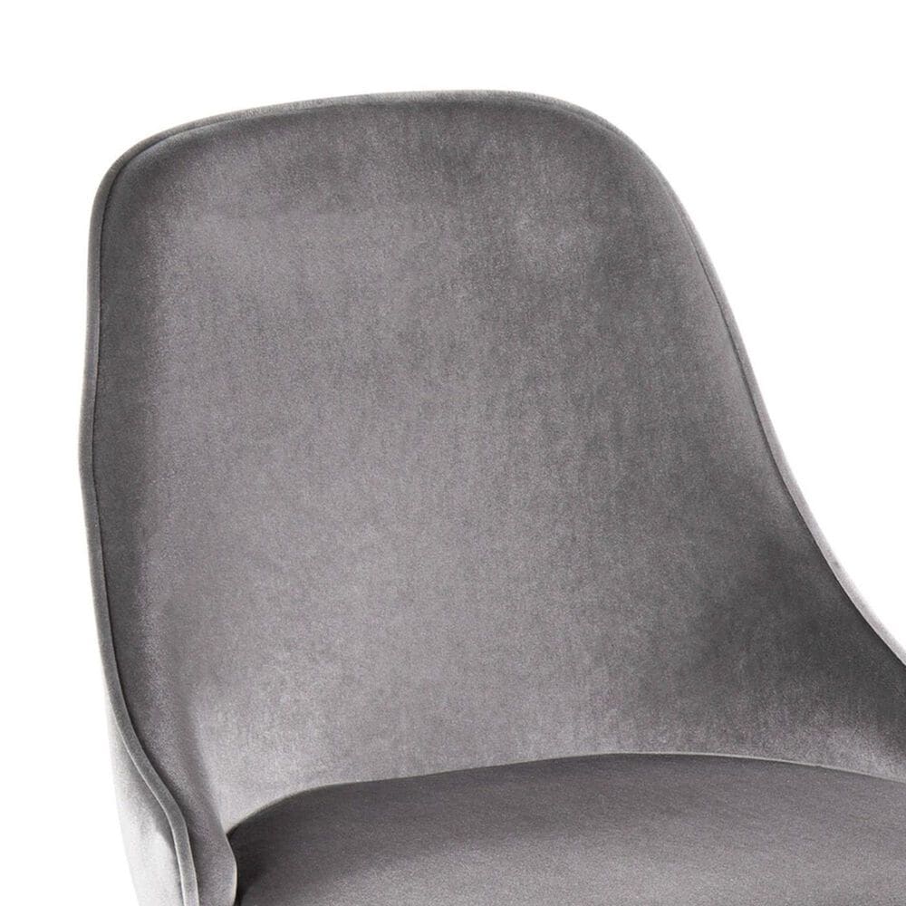 LumiSource Marcel Side Chair with Silver Velvet Cushion in Gold (Set of 2), , large