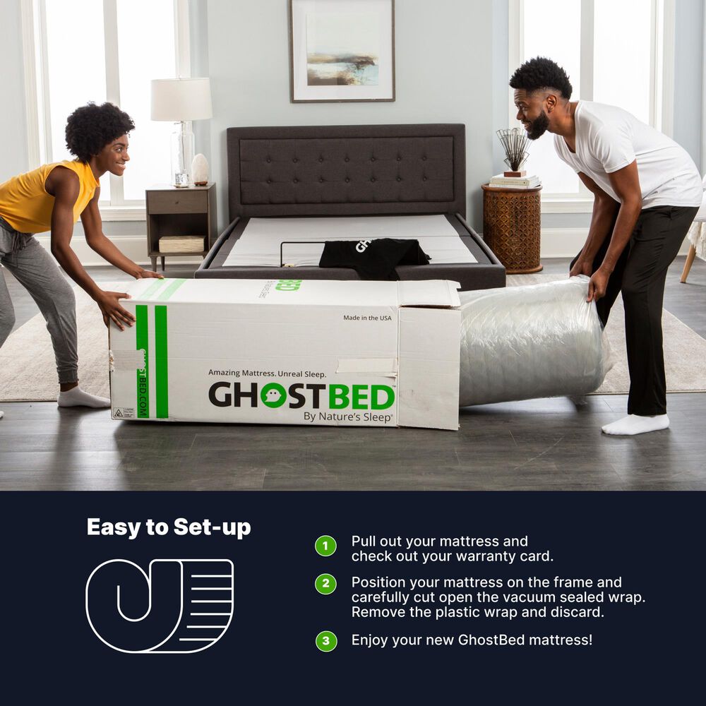 Hearth and Haven GhostBed Hybrid Medium Plush Twin Mattress, , large