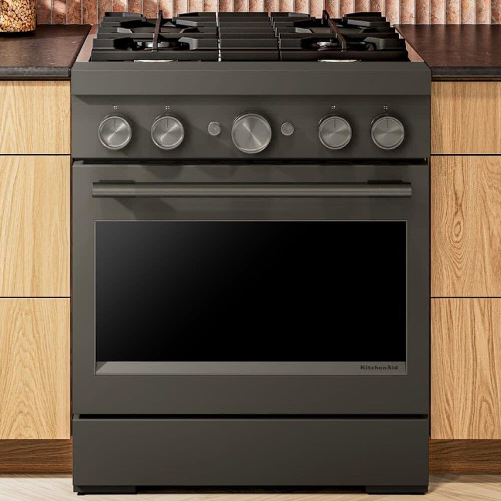 KitchenAid 4.1 Cu. Ft. Commercial-Style Dual Fuel Range in Black Ore, , large