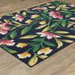 Oriental Weavers Havana HAV12 Navy and Multicolor 3"3" x 5" Indoor/Outdoor Area Rug, , large