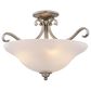 Vaxcel Monrovia 3-Light Semi Flush Mount in Brushed Nickel, , large