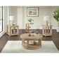 Golden Wave Furniture Pacific Grove Chairside Table in Sand Dune, , large