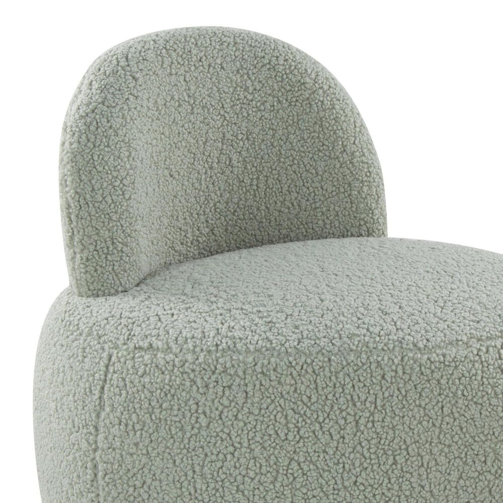 Lumisource Kimi Accent Chair in Green Sherpa, , large