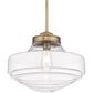 Golden Lighting Ingalls 1-Light Pendant Light in Modern Brass, , large