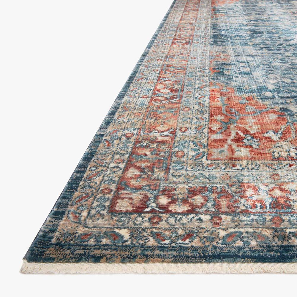 Magnolia Home Elise ELI-05 2&#39;8&quot; x 4&#39; Navy and Red Area Rug, , large