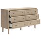 Ashley Cielden 6-Drawer Dresser and Mirror in Tan, , large