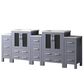 Lexora Home Volez 84" Double Bathroom Vanity in Dark Grey with White Ceramic Top and Rectangular Sinks, , large