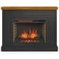 Legends Home Washington Fireplace Mantel with Fireplace Insert in Seal Skin Black and Whiskey, , large