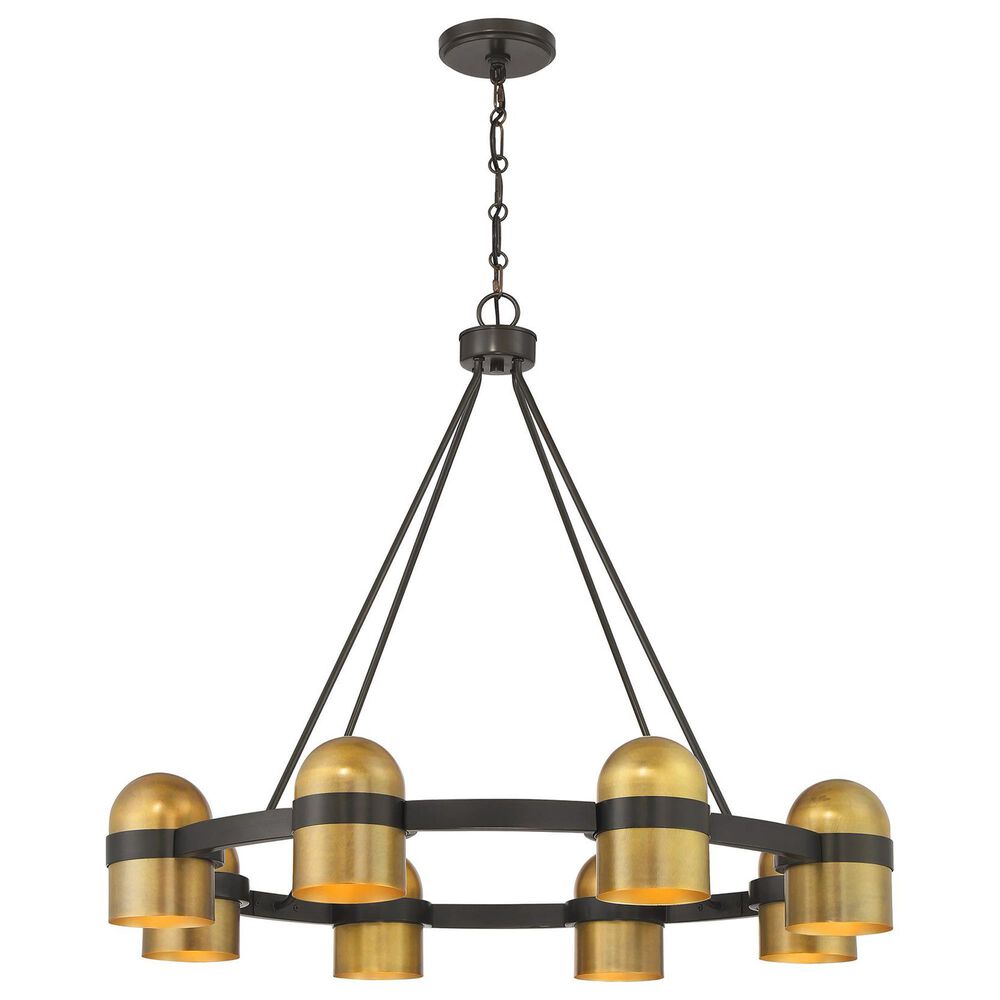 Savoy House Andover 8-Light Chandelier in Mediterranean Bronze and Riviera Brass, , large