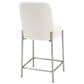 Urban Home Crossroads 2.0 Dion Counter Stool with Natural Light in Brushed Nickel, , large