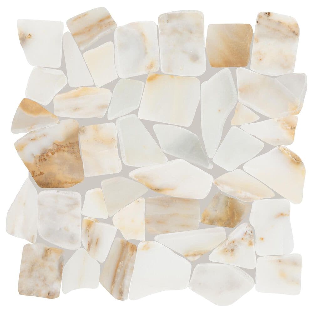 Dal-Tile Gamma Bella 13"" X 13"" PEBBLE Natural Stone Mosaic Sheet, , large