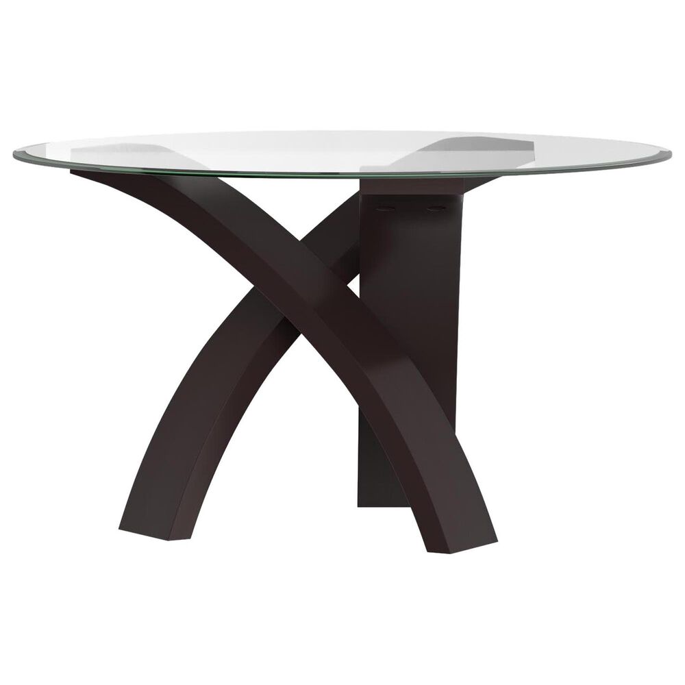 Furniture of America Witt Dining Table in Black and Clear - Table Only, , large