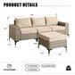 HOMLUX 4-Piece Patio Modular Sofa and Ottoman Set in Beige, , large