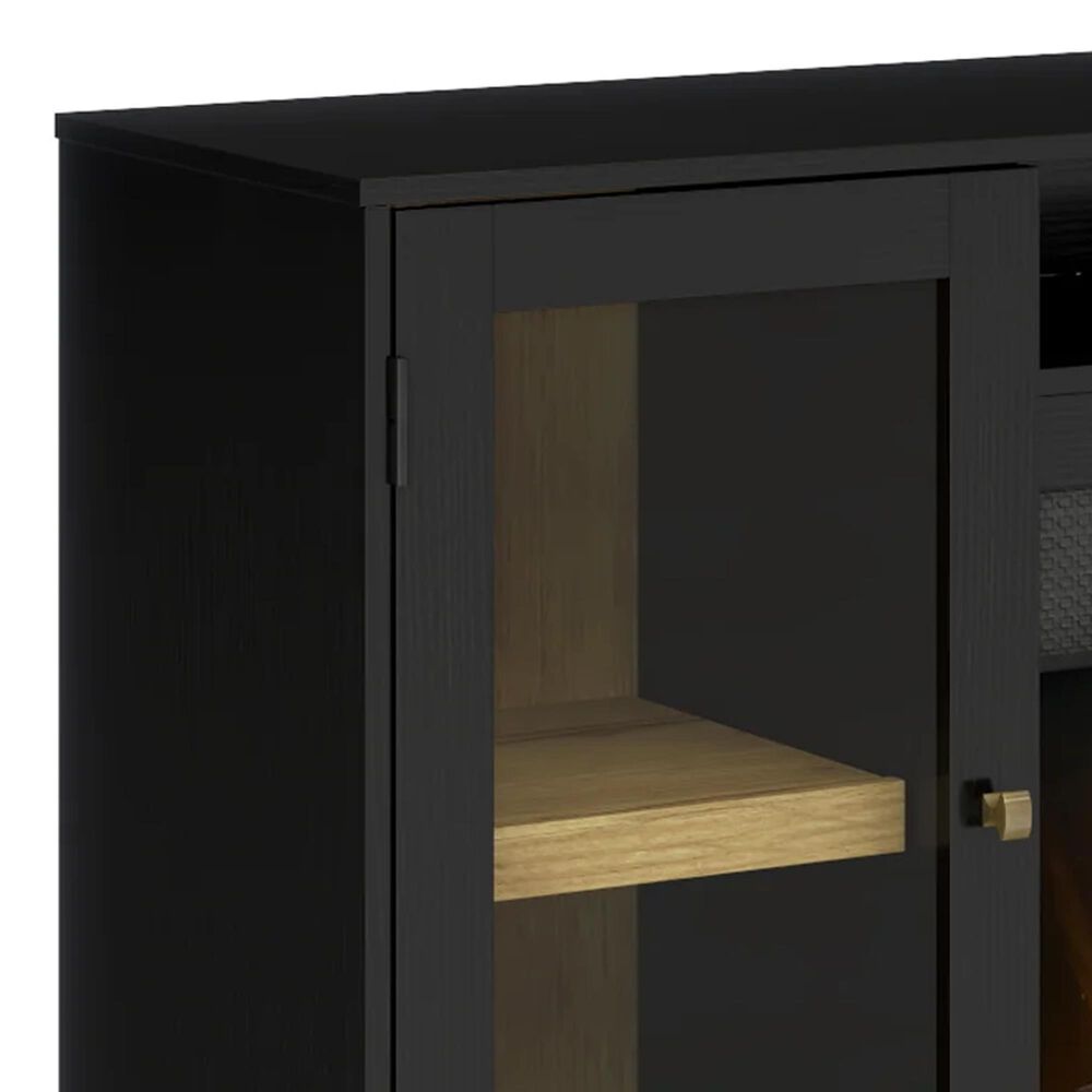 Fabio Flames Nathan 54" Electric Fireplace TV Stand in Black, , large