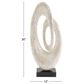 Maple and Jade Pearl Shell Abstract Swirl Decorative Sculpture in Polished White and Black, , large