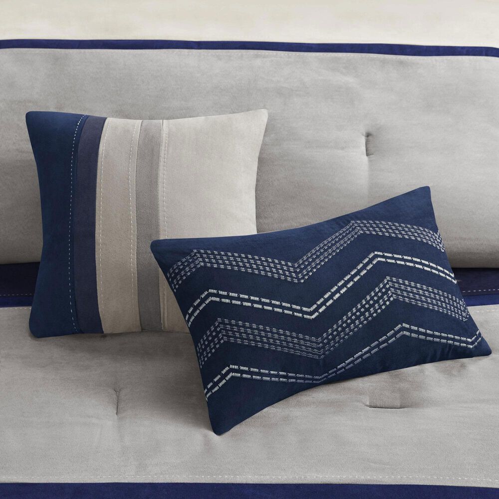 Hampton Park Palisades 7-Piece Queen Comforter Set in Blue, , large