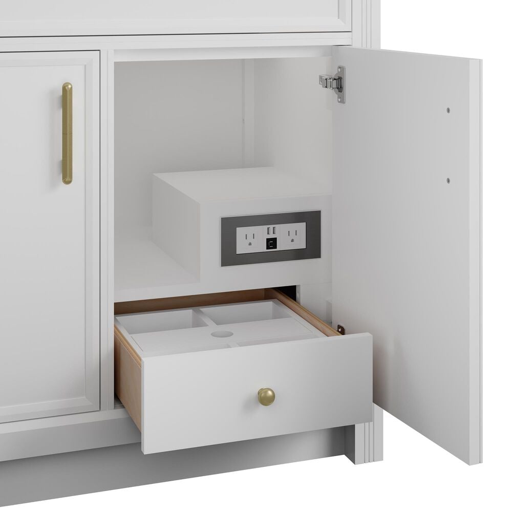 James Martin Bellshire 36" Single Bathroom Vanity in Bright White with 3 cm Siberian Silestone Top and Rectangular Sink, , large