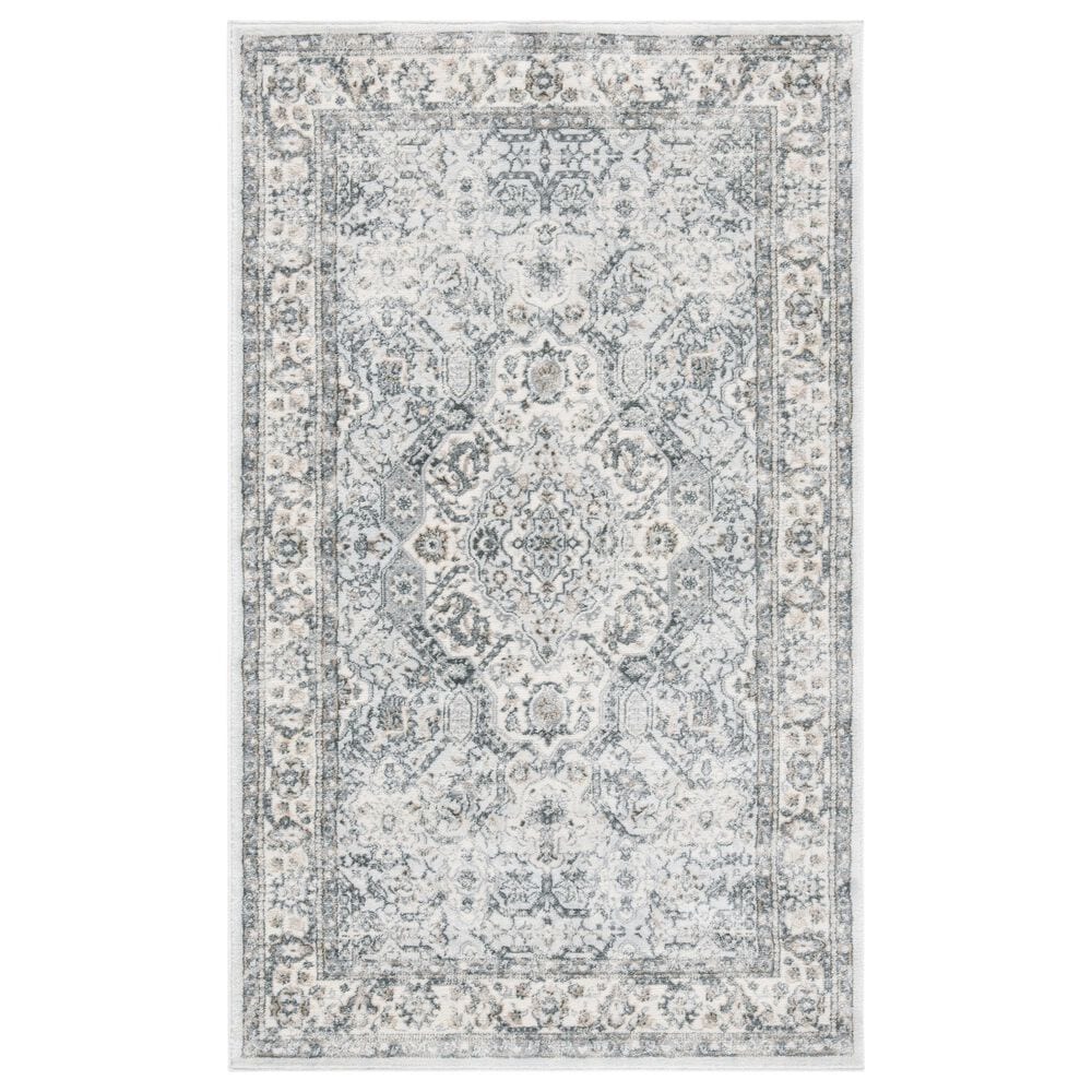 Safavieh Isabella 3" x 5" Dark Grey and Cream Area Rug, , large