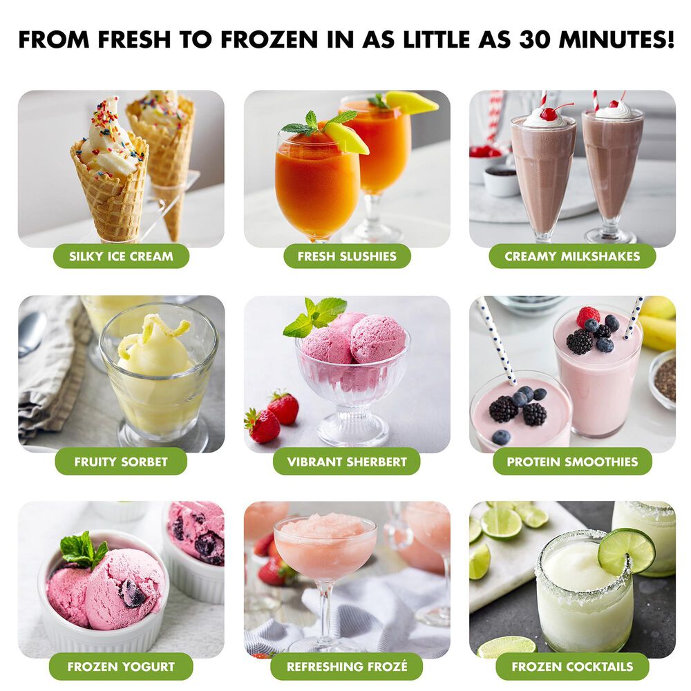 Green Pan 2 Qt. Frost Slush and Soft Serve Ice Cream Maker in Pistachio, , large