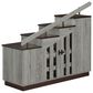 Furniture of America Lewis Shoe Storage Cabinet in Vintage Grey, , large