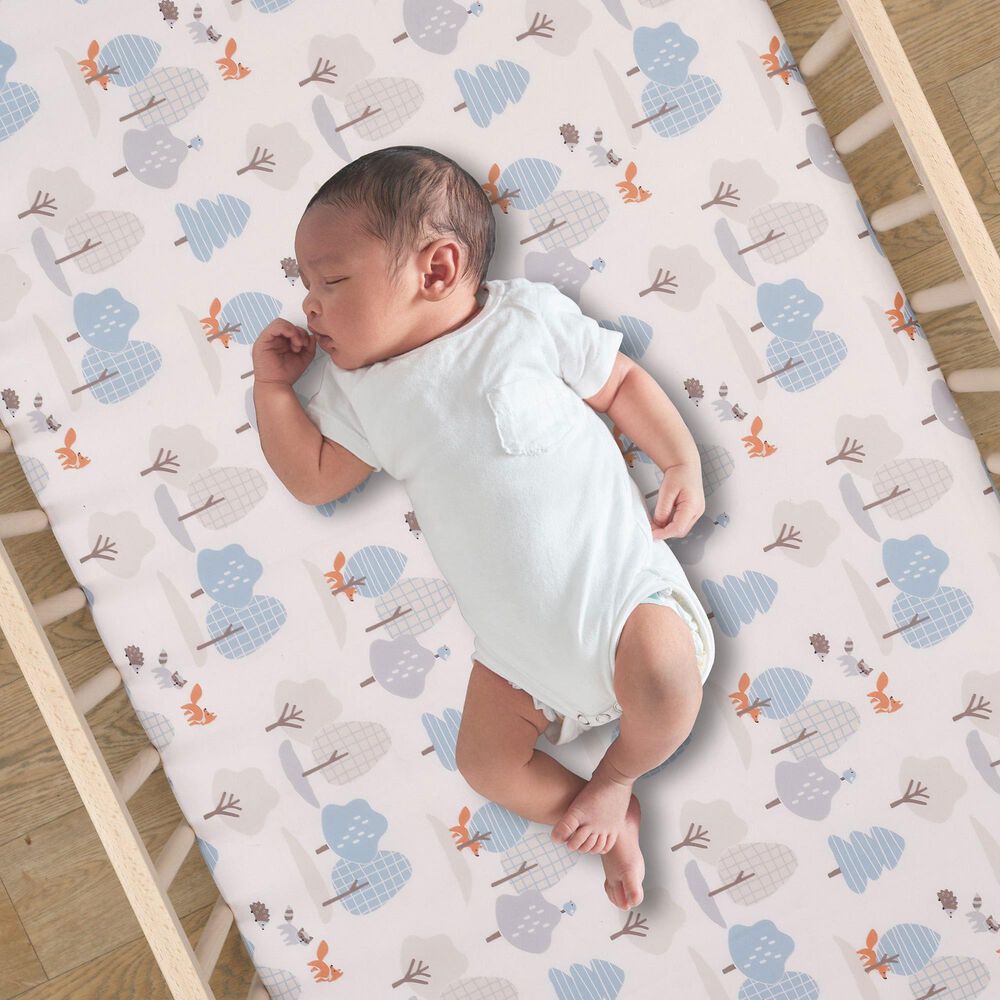 Lambs and Ivy Sleepytime Bear 3-Piece Baby Nursery Crib Bedding Set in Brown, White, Gray and Rust, , large