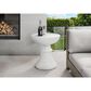Hearth and Haven Outdoor Round Side Table with Ribbed Texture in White, , large