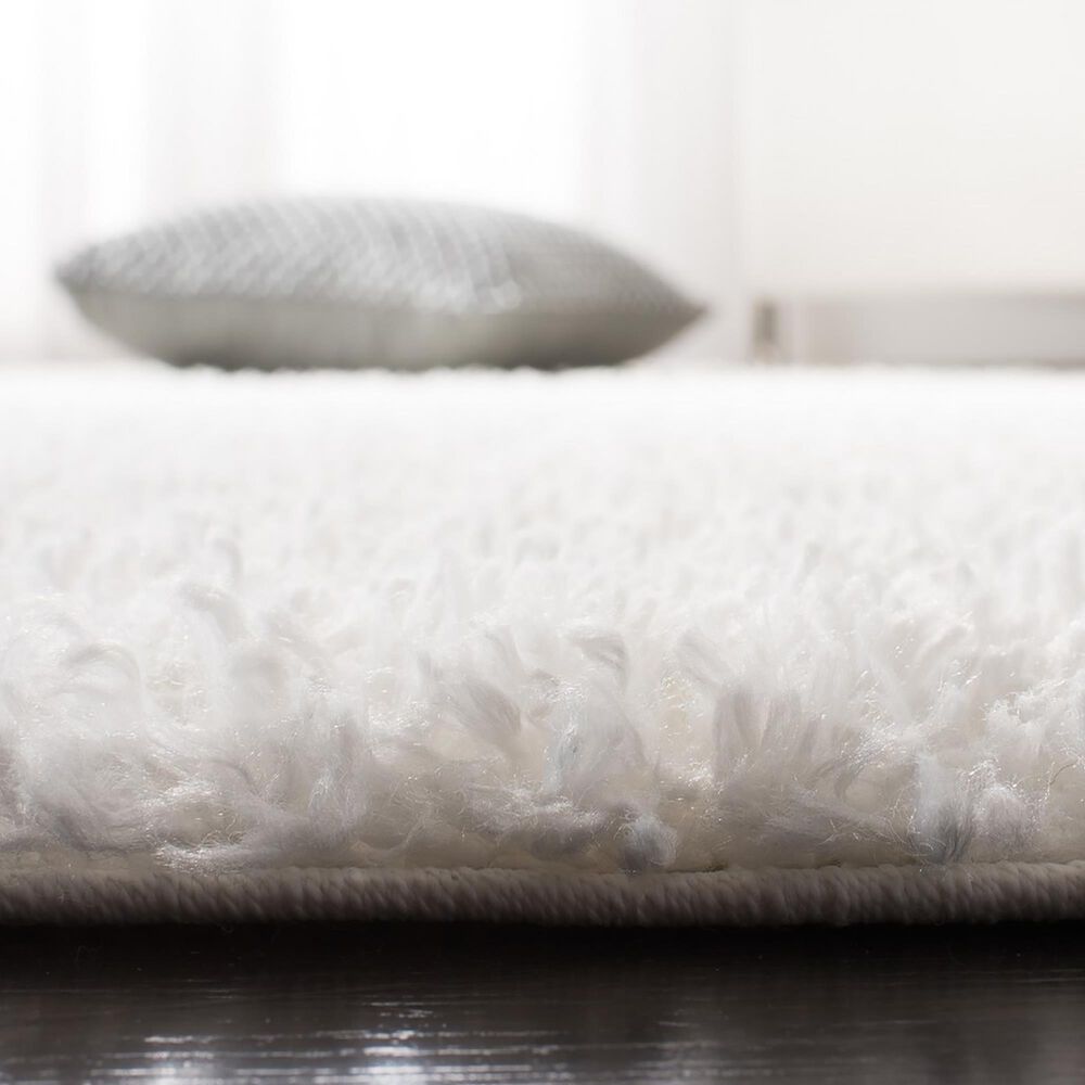 Safavieh August Shag 4&#39; Square White Area Rug, , large