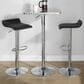 LumiSource Bistro-Ale 3-Piece Bar Set with Black Cushion in Silver and Chrome, , large