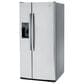 GE Appliances 23 Cu. Ft. Side by Side Refrigerator with External Dispenser in Fingerprint Resistant Stainless Steel, , large