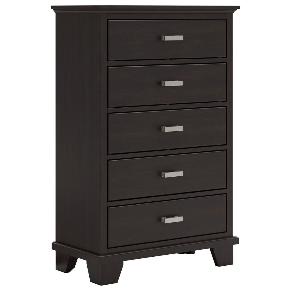 Ashley Covetown 5-Piece Twin Bedroom Set in Dark Brown, , large