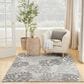 Nourison Garden Oasis Nautical Grey 5" x 7" Indoor/Outdoor Area Rug, , large