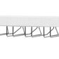 Baxton Studio Oaklynn Two-Tier Bar Table with Glass Shelves and Stemware Rack in White, , large