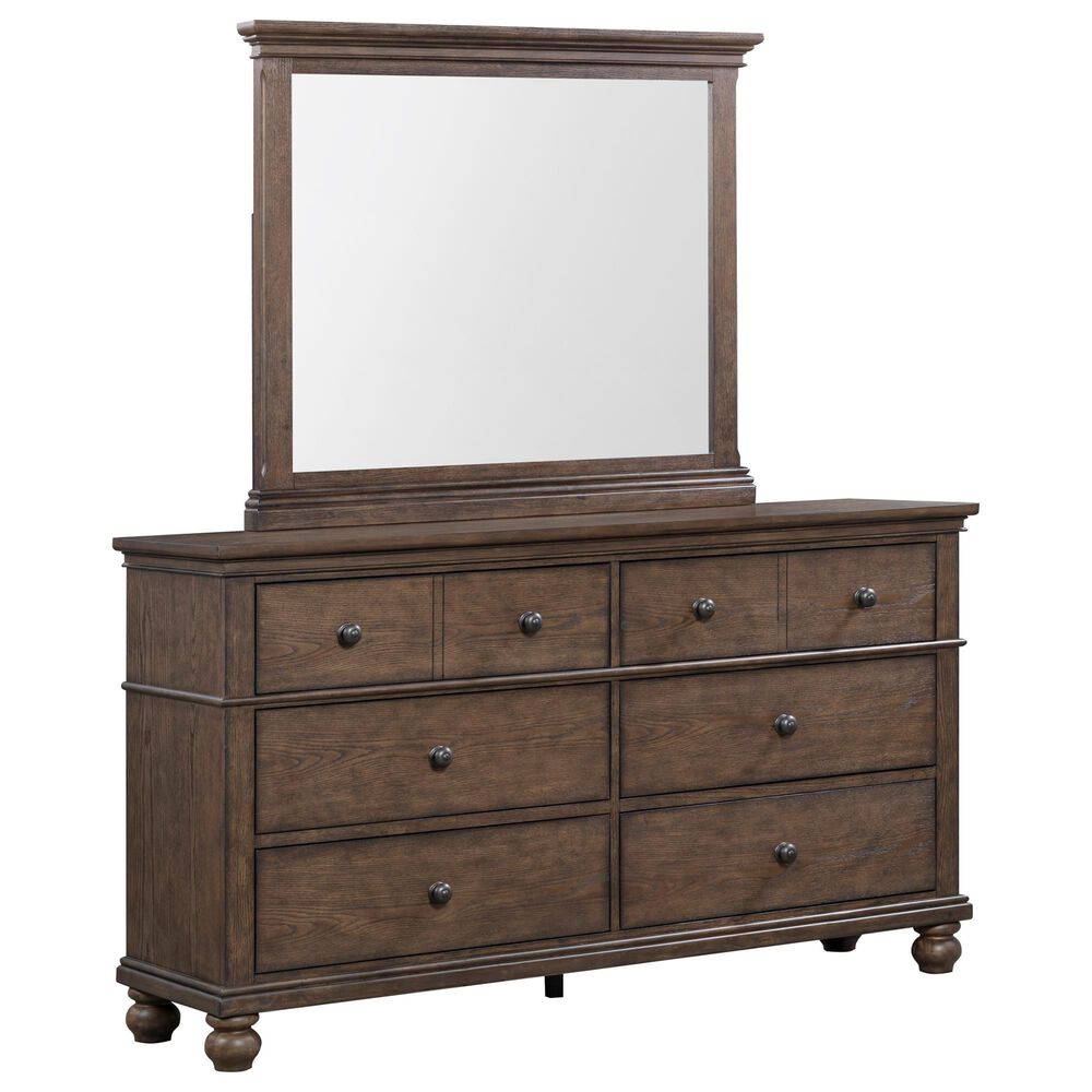 Riva Ridge Oxford 5-Piece California King Sleigh Bedroom Set in Cocoa with USB Ports, , large