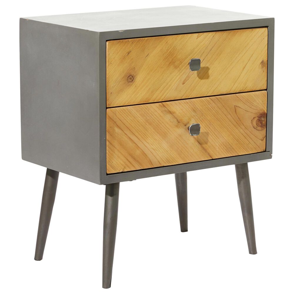 Maple and Jade Modern Wood Cabinet in Light Brown and Light Gray, , large