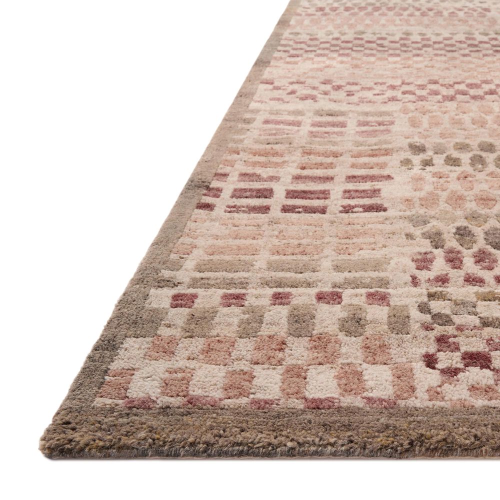 Loloi Nara Grey and Rose 2'6" x 8'6" Runner, , large